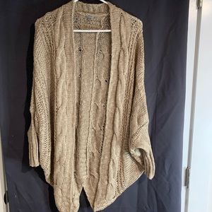 Tan wing-arm coverup/sweater
